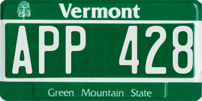 VT license plate APP428