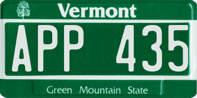 VT license plate APP435