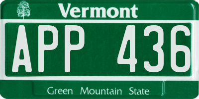 VT license plate APP436