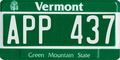 VT license plate APP437