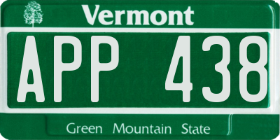 VT license plate APP438