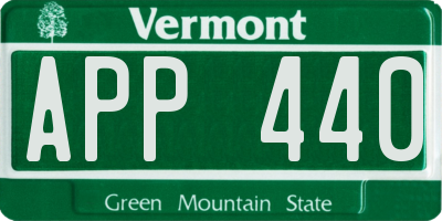 VT license plate APP440