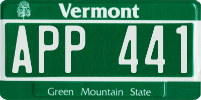 VT license plate APP441
