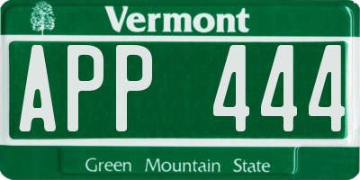 VT license plate APP444