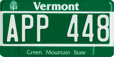 VT license plate APP448