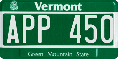 VT license plate APP450