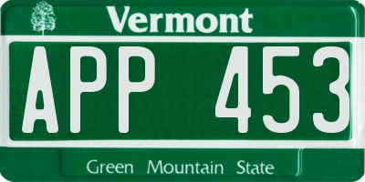 VT license plate APP453