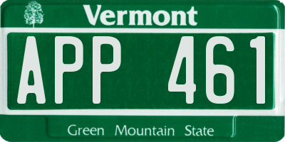 VT license plate APP461