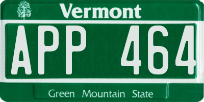 VT license plate APP464