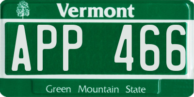 VT license plate APP466