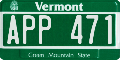 VT license plate APP471