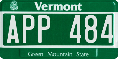 VT license plate APP484