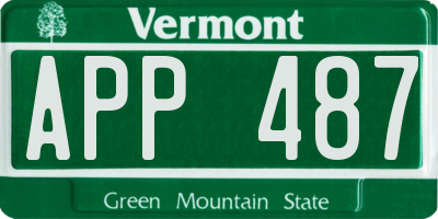 VT license plate APP487