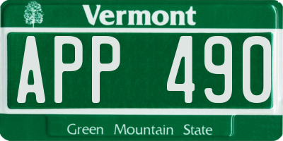 VT license plate APP490