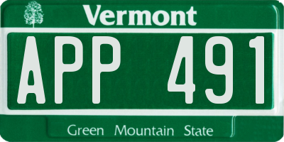 VT license plate APP491