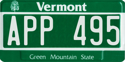 VT license plate APP495
