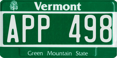 VT license plate APP498