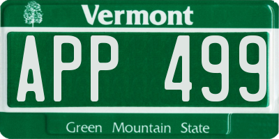 VT license plate APP499