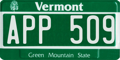 VT license plate APP509