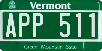 VT license plate APP511