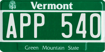 VT license plate APP540