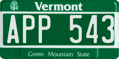 VT license plate APP543
