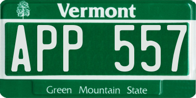 VT license plate APP557