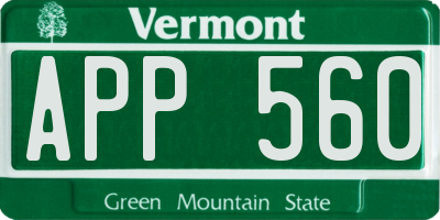 VT license plate APP560