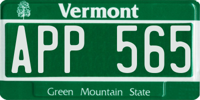 VT license plate APP565