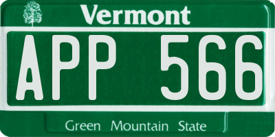 VT license plate APP566