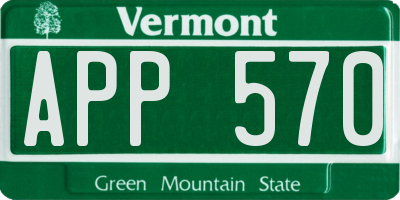 VT license plate APP570