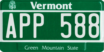 VT license plate APP588