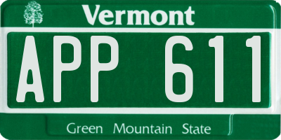 VT license plate APP611
