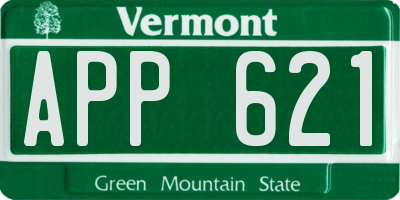 VT license plate APP621
