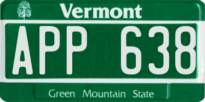 VT license plate APP638