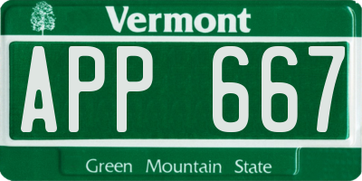 VT license plate APP667