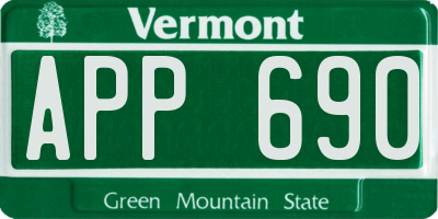 VT license plate APP690