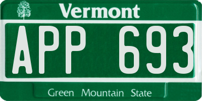 VT license plate APP693