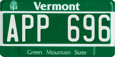 VT license plate APP696