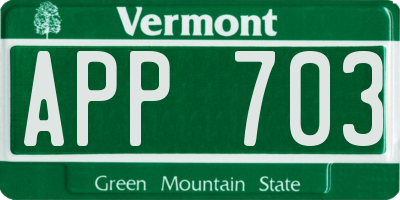 VT license plate APP703