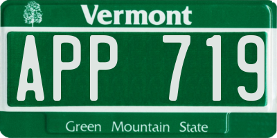 VT license plate APP719
