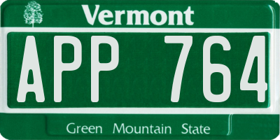 VT license plate APP764