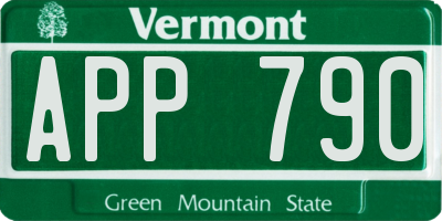 VT license plate APP790