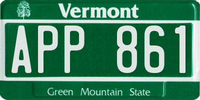 VT license plate APP861
