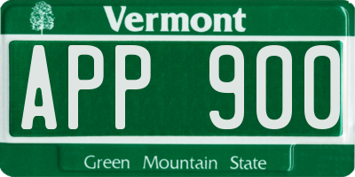 VT license plate APP900