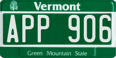 VT license plate APP906