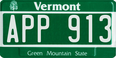 VT license plate APP913