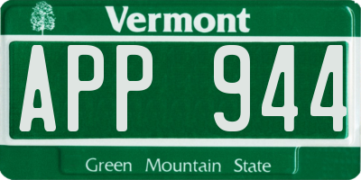 VT license plate APP944