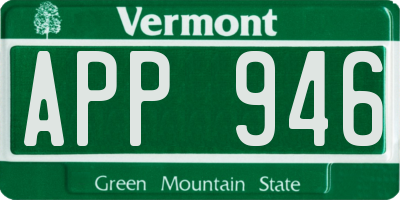 VT license plate APP946
