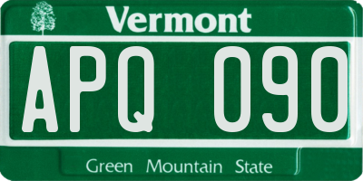 VT license plate APQ090
